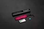 KISHA Foldable Bordeaux Smart Umbrella