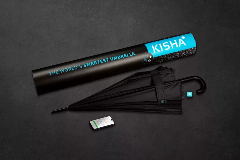 KISHA Smart Umbrella Classic Black - Image 3