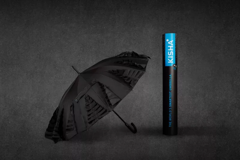 KISHA Smart Umbrella Classic Black Widow - Image 2