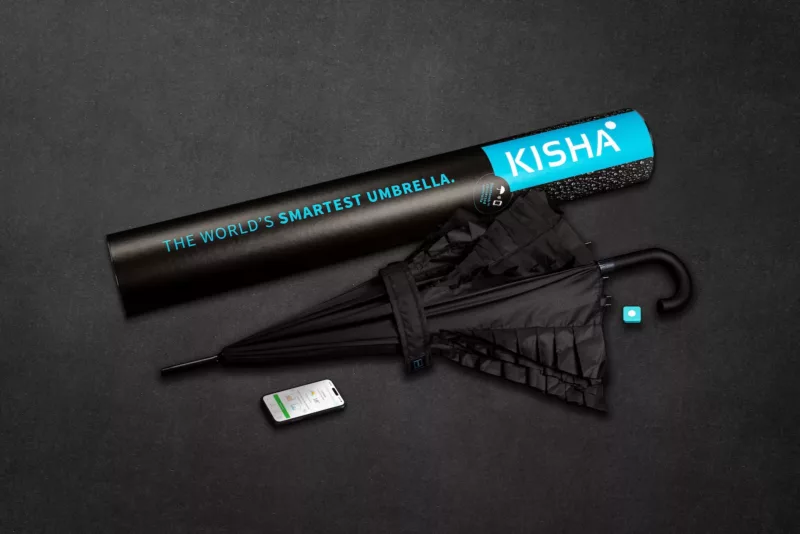KISHA Smart Umbrella Classic Black Widow - Image 3