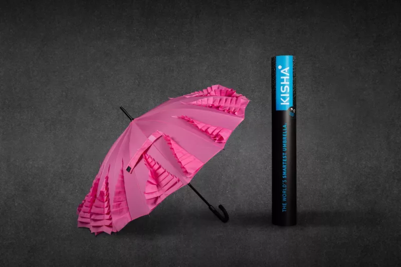 KISHA Smart Umbrella Classic Marshmallow Pink Frosting - Image 2