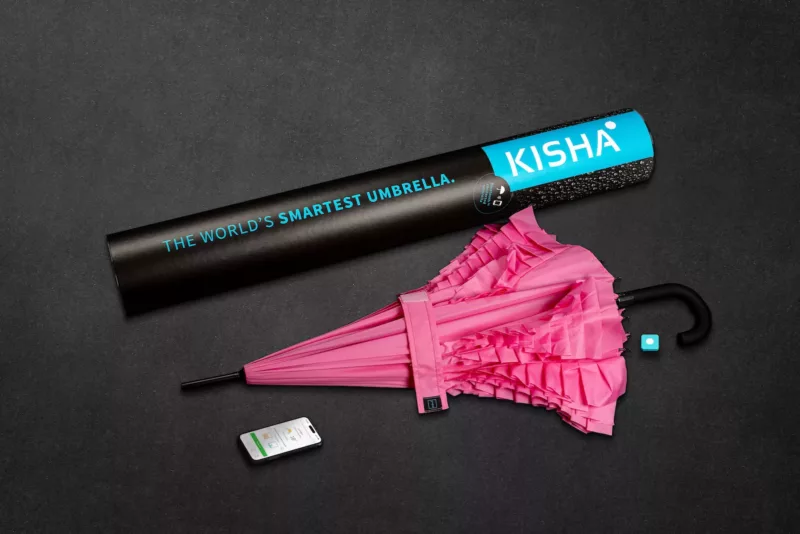 KISHA Smart Umbrella Classic Marshmallow Pink Frosting - Image 3