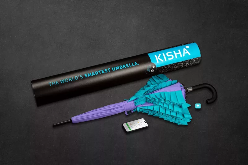 KISHA Smart Umbrella Classic Marshmallow Violet Frosting