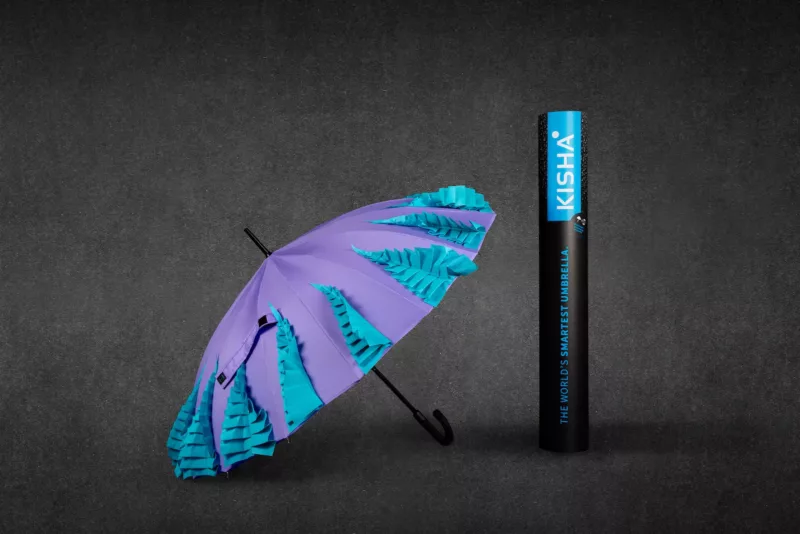 KISHA Smart Umbrella Classic Marshmallow Violet Frosting - Image 2