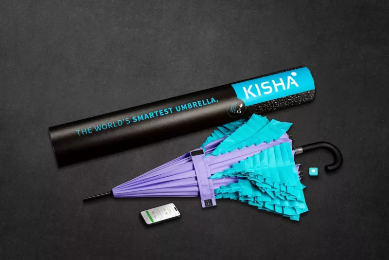 KISHA Smart Umbrella Classic Marshmallow Violet Frosting - Image 3