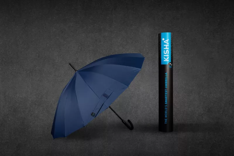 KISHA Smart Umbrella Classic Navy Blue - Image 2