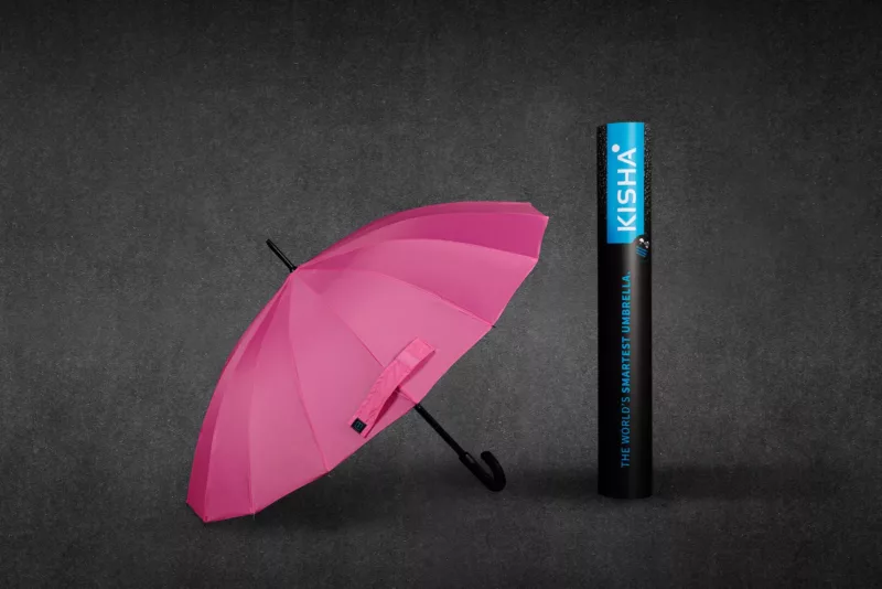 KISHA Smart Umbrella Classic Pink - Image 2